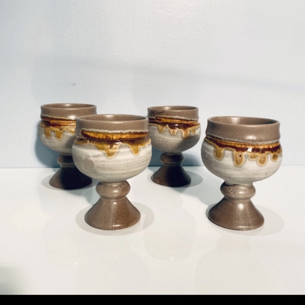 Set of 4***Vintage Laurentian Cup Tundra Lava Drip